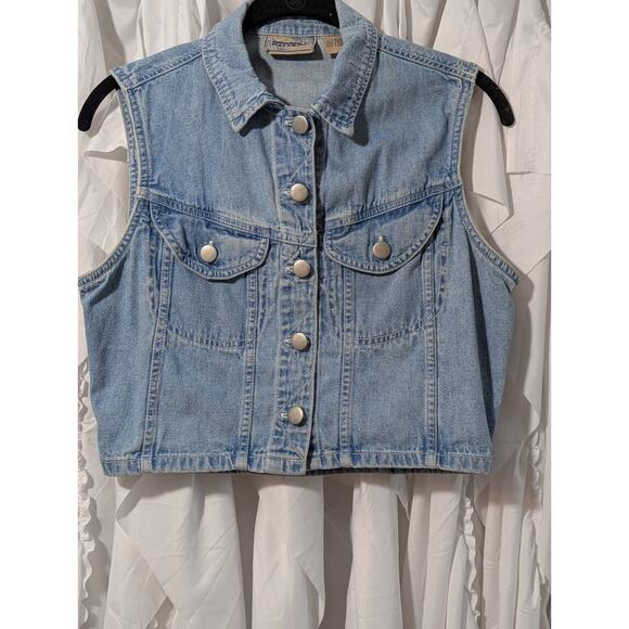 VTG Sasson Jeans Denim Vest | Women's Medium | 1970s 1980s Retro - Picture 5 of 10